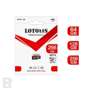 رم میکرو 256 گیگ لوتوس مدل Lotous RAM a2 u3 667x 256g